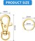 60-Piece Keychain Making Kit (Gold) – Includes 30 metal swivel snap hooks with key rings, 30 lobster claw clasps, and 30 flat key rings for keychain accessories and crafts.